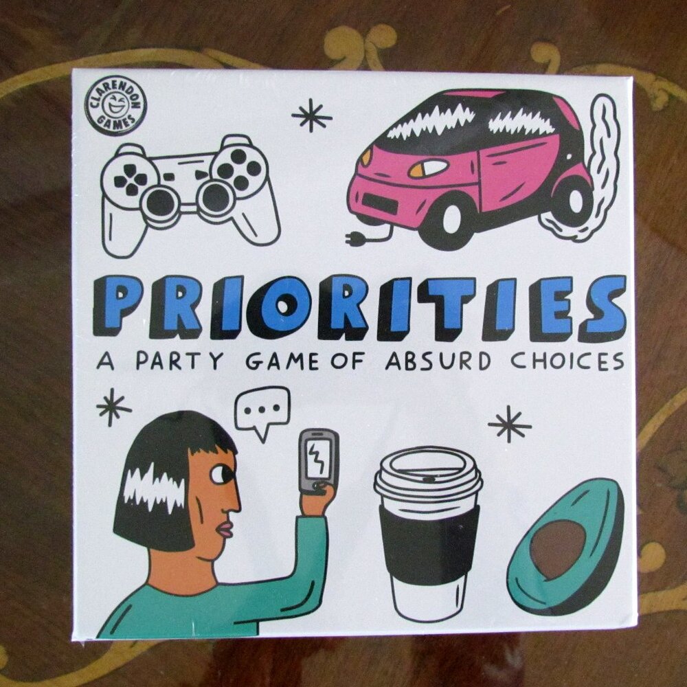 PRIORITIES GAME, PARTY BOARD GAME of ABSURD CHOICES, NEW, SEALED - A FUN GIFT!